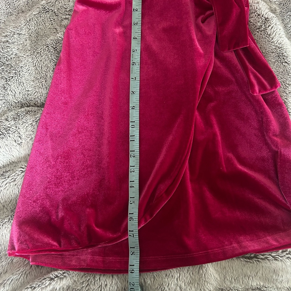 Logan Velour Wrap Dress Sz 12 - Picture 6 of 7